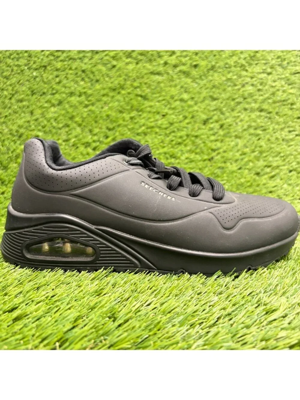 Skechers Uno-Stand on Air Womens Size 7.5D Black Athletic Running Shoes Sneakers